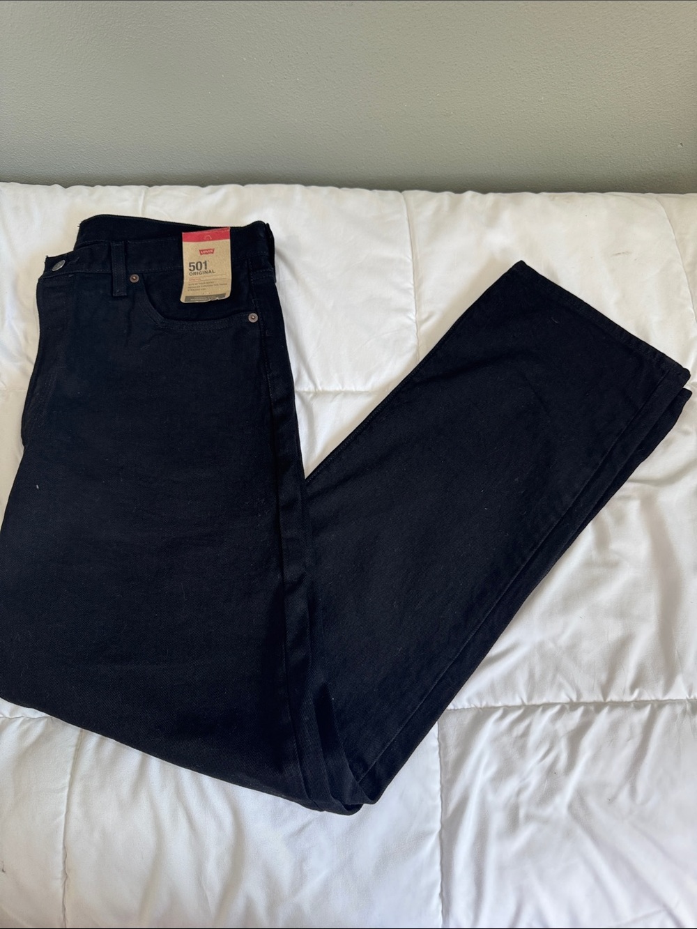 Levi's Black 501 Straight Jeans